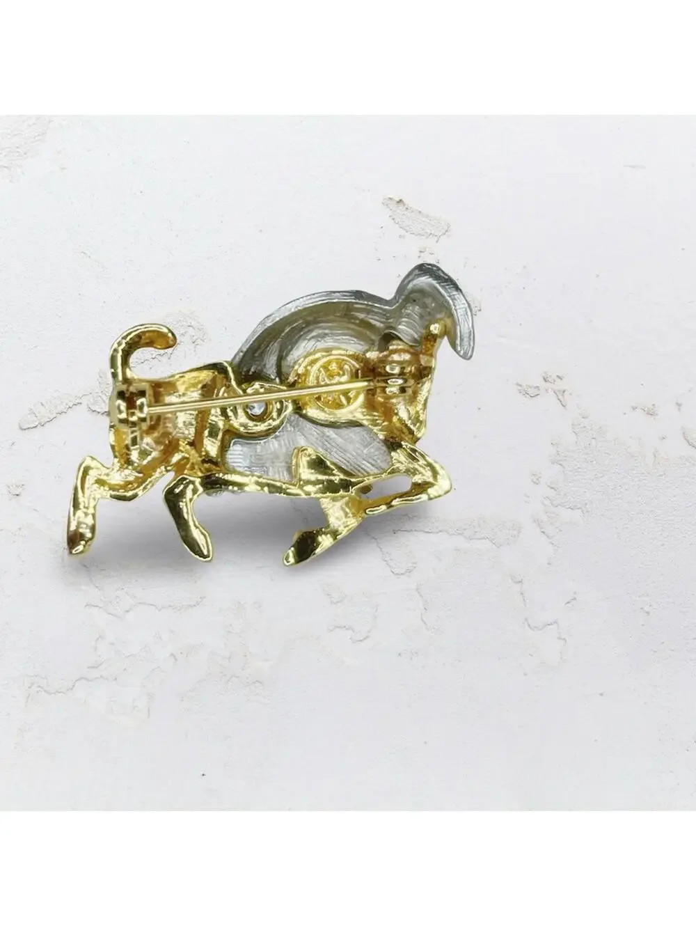 7265. Napier Aires Ram Brooch